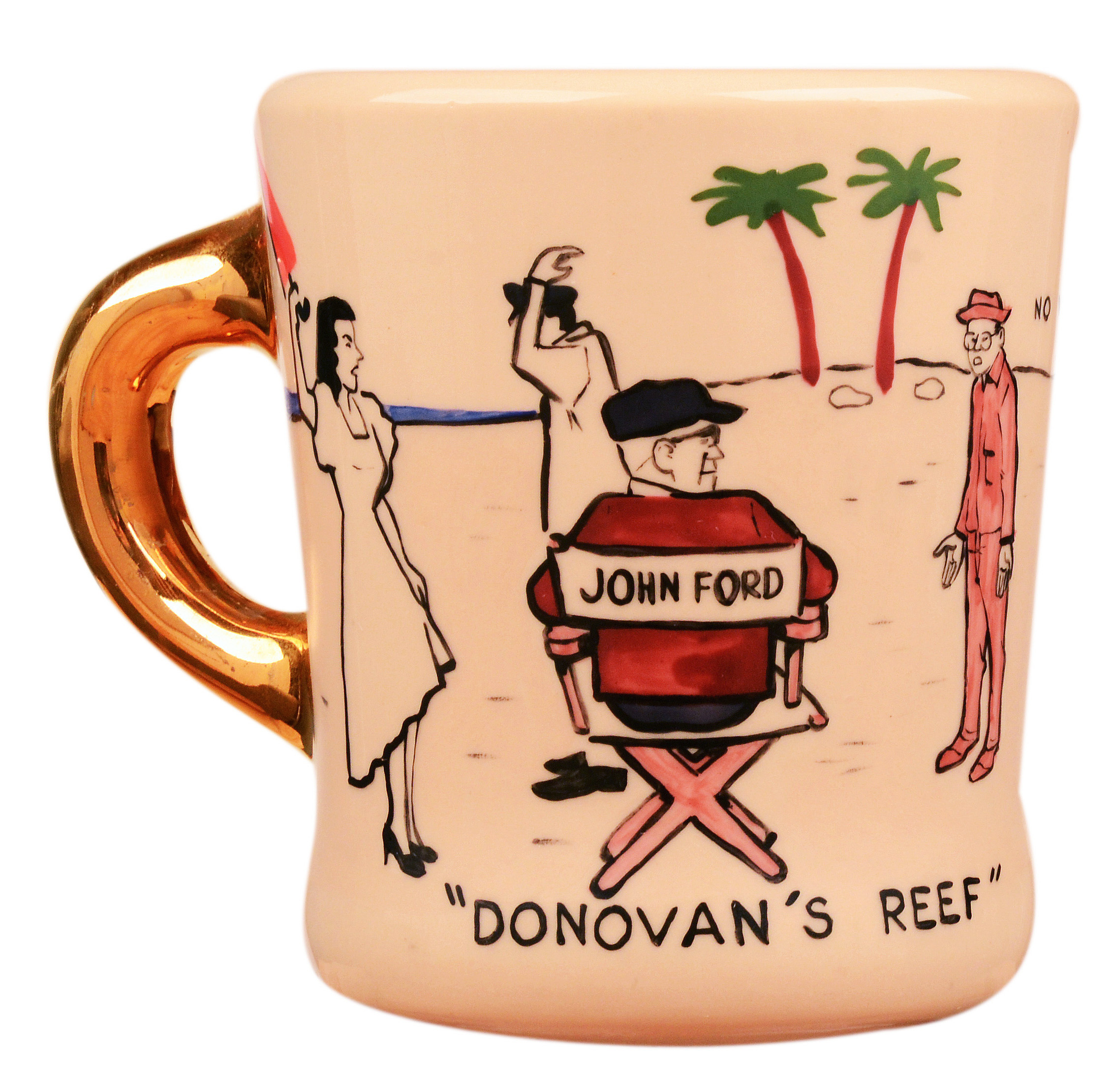 John Wayne mug for the 1963 movie Donovan's Reef, front.